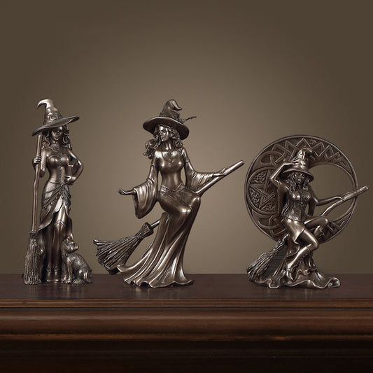 Bronze Witch Statues
